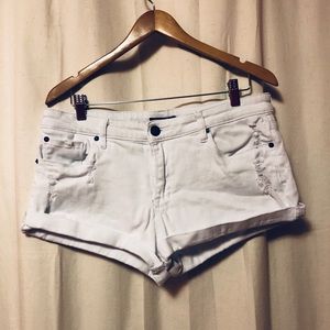 STS Distressed White Denim Shorts